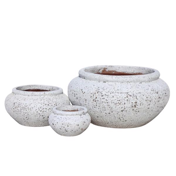 Glazed Ceramic Classic Bowl - White Coral