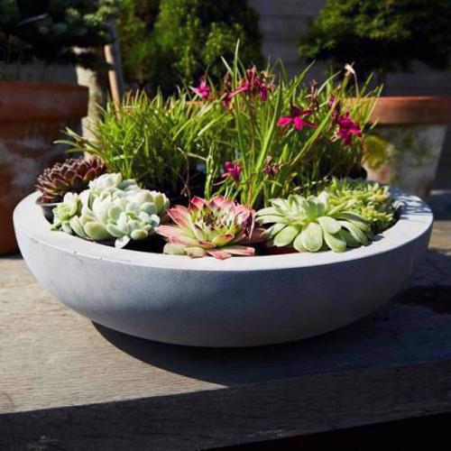 Polystone Contemporary Dish - Grey 540 Ø x 130 (H)mm