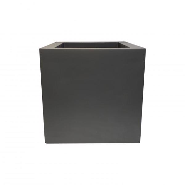 Satin Fibrestone - Cubic Box Planter - Grey