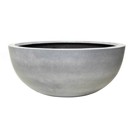 Polystone Contemporary Deep Bowl - Pebble Grey