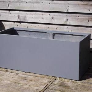 Arcadian Fibrestone - Rectangular Trough Planter - Grey