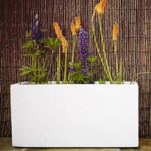 Polystone Contemporary Trough - Marble White