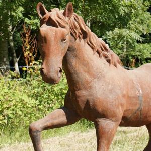 Cast Iron Large Trotting Horse  Statue - 1220mm High