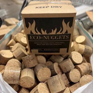 Recycled Virgin Sawdust  Eco-Nugget briquettes - 14kg Box