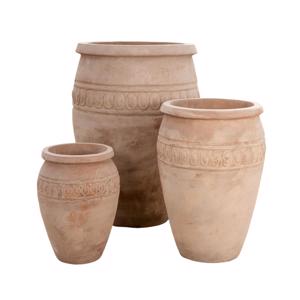 Terracotta Antique Banded Tall Brussel Vase