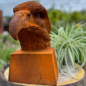 Cast Iron Eagle Head/Bust Statue
