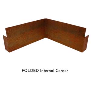 Corten Steel Edging - Folded Internal Corner