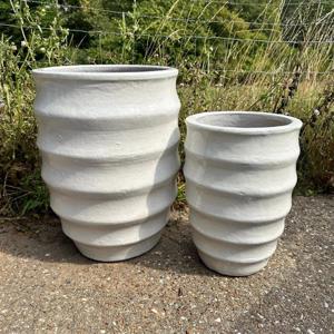 Glazed Ceramic Bosna Hi Round Pot - White