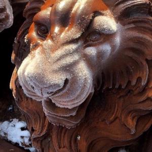 Cast Iron Lion Head Fountain  Statue - 610mm High