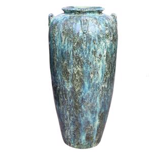 Glazed Ceramic Hanoi Vase - Green Atlantis - 560mm Ø x 1200mm H