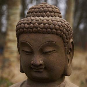 Cast Iron Smiling Buddha Statue - 590mm High