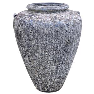 Glazed Ceramic Large Jar - Black Atlantis - 850mm Ø x 1100mm H