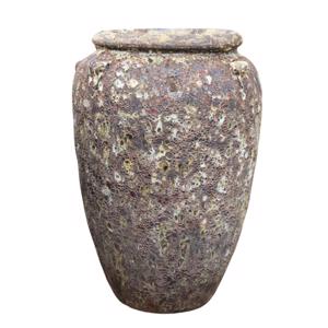 Glazed Ceramic Tall Rustic Jar - Black Atlantis - 750mm Ø x 1100mm H