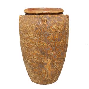 Glazed Ceramic Tall Rustic Jar - Brown Atlantis - 750mm Ø x 1100mm H