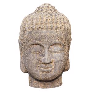 Glazed Ceramic Buddha Bust - White Atlantis