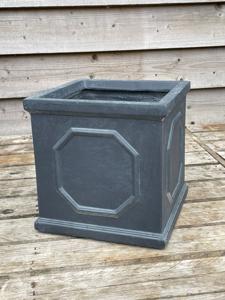 Clayfibre Chelsea Cube Planter - Grey