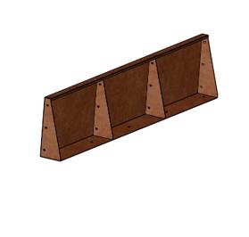 Corten Steel Garden Retaining Wall - 600 (H)mm